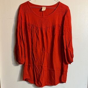 Faded Glory Women's Vibrant Red Blouse